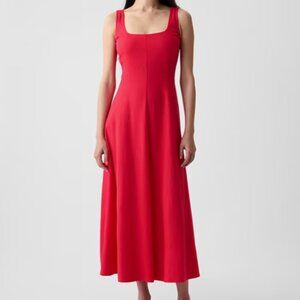 GAP Red linen Midi Dress